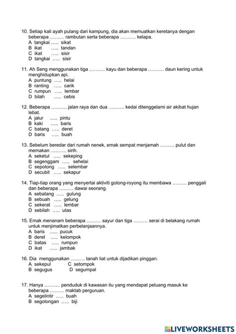 Penjodoh Bilangan Tahun 6 Online Exercise For Live Worksheets