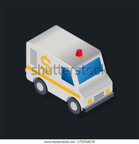 Delivery Truck Isometric D Icon Stock Illustration