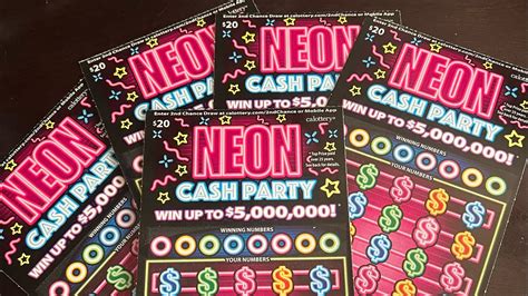 Back To The Party Neon Cash Party 100 In California Scratch