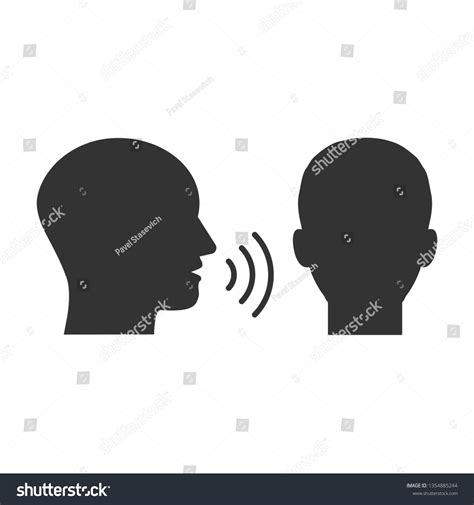 Head People Listen Speak Icon Vector Stock Vector Royalty Free