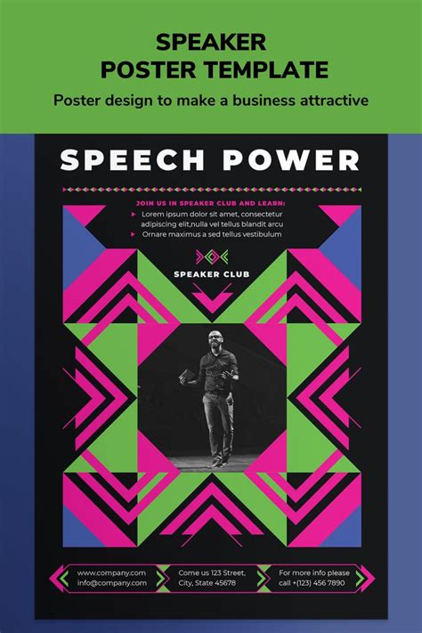 Speaker Poster Design Events Speaker Poster Template Idea Poster