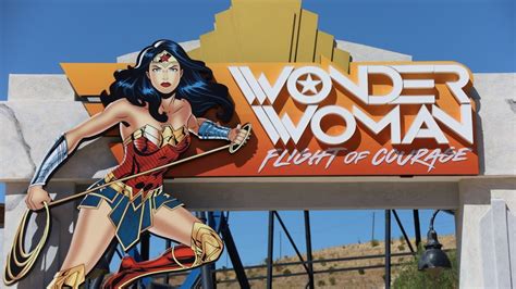 Incredible On Ride Video NEW WONDER WOMAN Flight Of Courage Coaster At