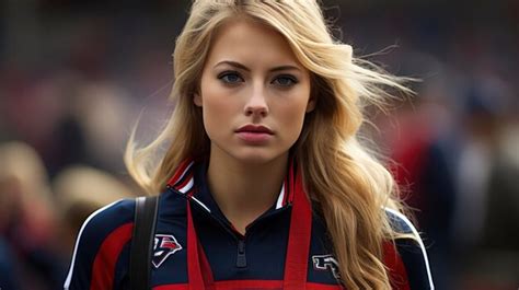 Premium Ai Image Girl Dressed Cheerleader Makeup On Half Background