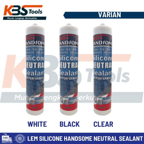 Jual Lem Kaca Botol Silikon Netral Handsome Silicone Sealant Neutral