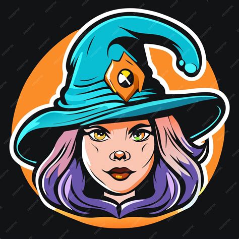 Premium Vector Halloween Witch Girl Twitch Scarecrow Hand Drawn Cartoon Sticker Icon Concept