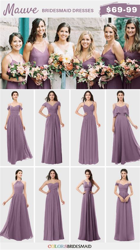 September Wedding Mauve Bridesmaid Dresses And Gold Invitation Colorsbridesmaid