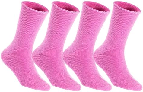 Lian Lifestyle Womens 4 Pairs Perfect Fit Wool Crew Socks Cute And