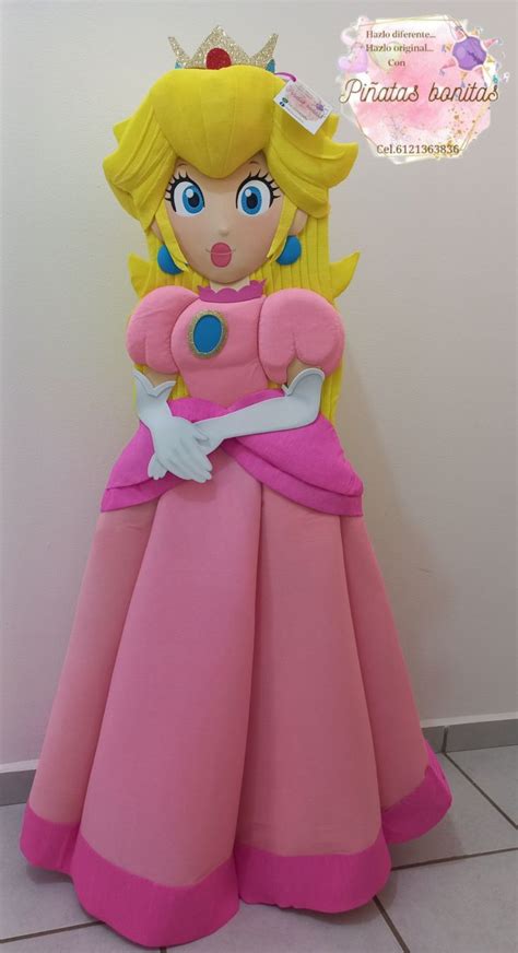 Piñata princesa peach Piñata de princesa Como hacer piñatas faciles