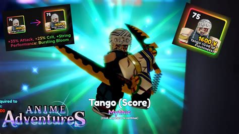 New Code New Tengen Mythic Tango Has Op Evo Showcase Stats Anime