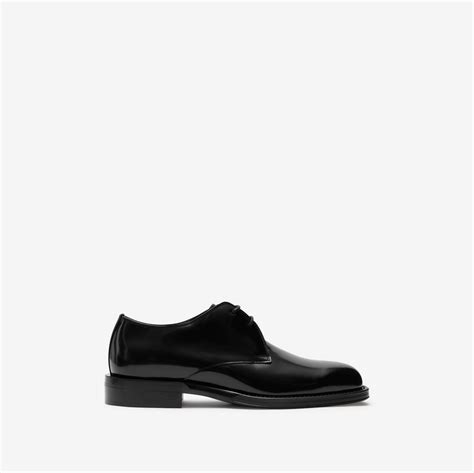 Leather Tux Derby Shoes in Black - Men | Burberry® Official