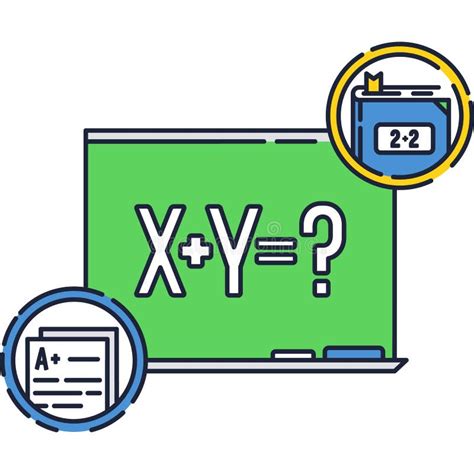 Fórmula Matemática En El Icono De Ecuación Vectorial De Pizarra