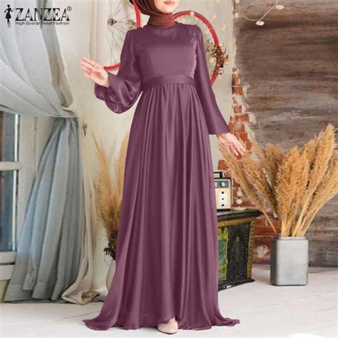 HijabFab ZANZEA Muslimah Womens Muslim Long Sleeve Ismaic Gown New