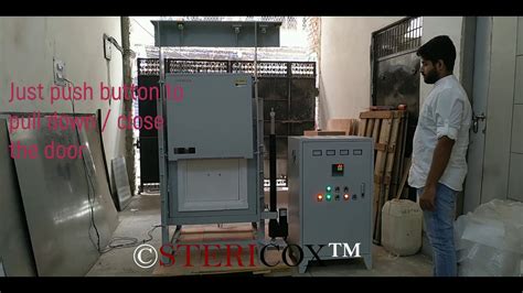 Industrial Muffle Furnace With Vertical Lift Door Youtube