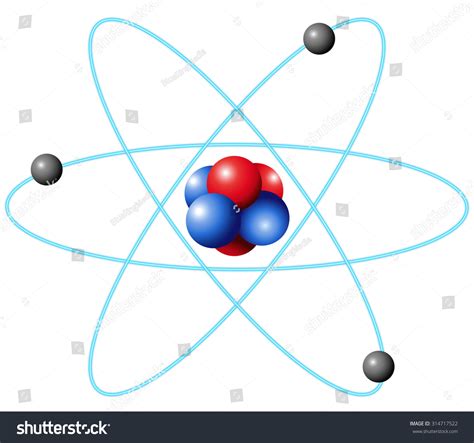 Atom Diagram Large Scale Illustration Stock Vector (Royalty Free ...