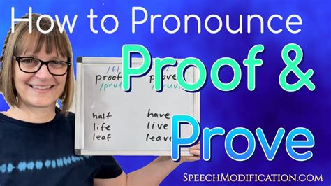 How To Pronounce Proof And Prove F And V Sounds At The Ends Of Words