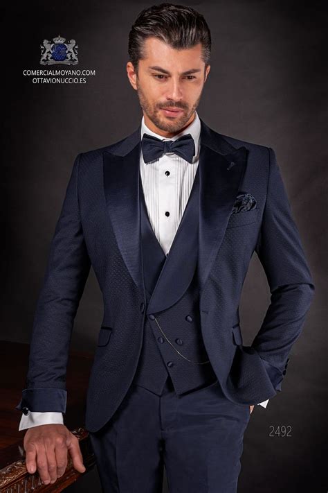 Traje De Novio Azul Tejido Microdise O Mario Moreno Moyano Hochzeit