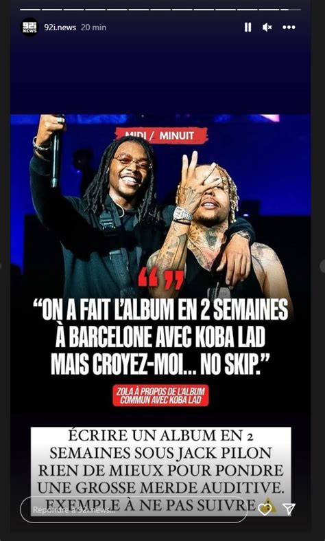 Koba Lad Et Zola Produisent Leur Album En 2 Semaines Booba Les Dégomme