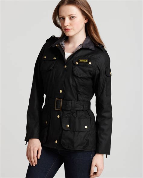 Barbour International Waxed Cotton Jacket in Black | Lyst