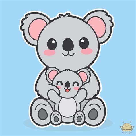 Dibujo Koala Madre Y Koala Bebe Dibujos F Ciles