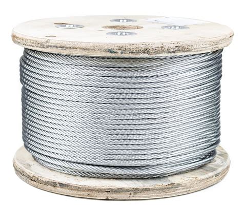 7x19 Galvanized Aircraft Steel Cable 500 Feet Rk Wire Rope 14 Inch