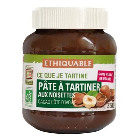 Ethiquable P Te Tartiner Au Cacao Et Noisettes Sans Huile De Palme