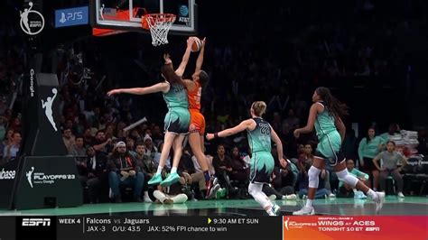 Mvp Breanna Stewart Stuffs Shot At The Rim Wnba Semis New York