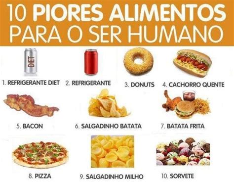 SAIBA QUAIS OS 10 PIORES ALIMENTOS QUE FAZEM MUITO MAL AO SER HUMANO