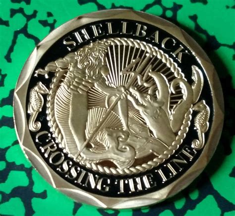 Us Navy Shellback Military Sk New Colorized Art Round Vintage