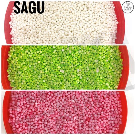 Sagu Halus Biji Sagu Sagu Putih Sagu Merah Sagu Hijau White Sago