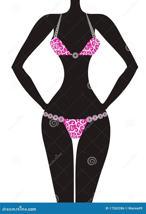 Woman In Bikini Vector Illustration Stock Vector Illustration Of Exercise Body