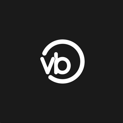 Initials VB Logo Monogram With Simple Circles Lines 28267288 Vector Art