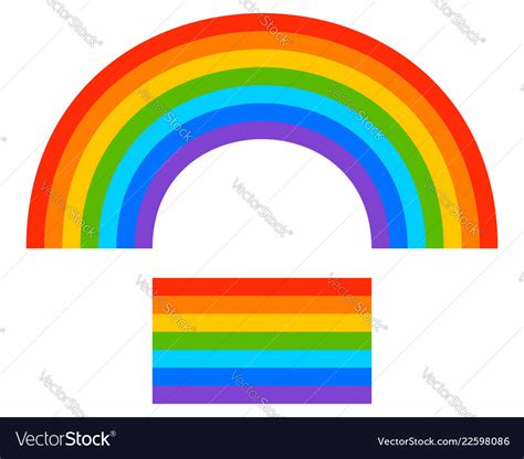 Rainbow Shape With Tweaked And Regular Version Vector Image