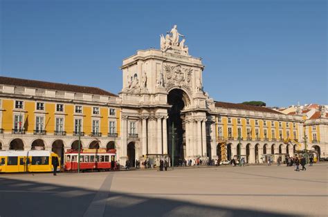 Terreiro do Paço main entrance near Tagus River Lisbn