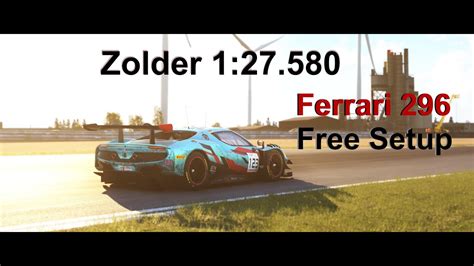 Ferrari Zolder Free Setup Motec Acc V Youtube