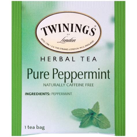 Twinings Pure Peppermint Herbal Tea Bags Caffeine Free Count Box