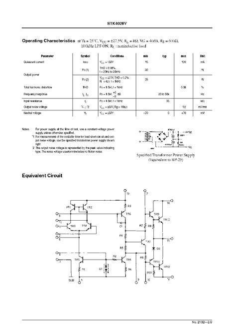 Stk V Datasheet Pages Sanyo Af Power Amplifier Split Power