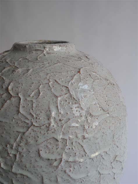 Swedish Höganäs by Jonh Andersson Textured Ceramic Floor Vase For Sale