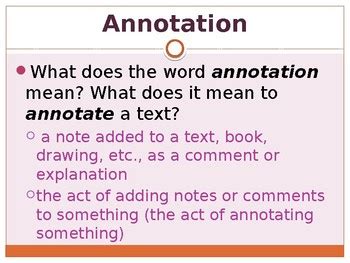 Annotations PowerPoint by Ashley Kennerly | Teachers Pay Teachers 