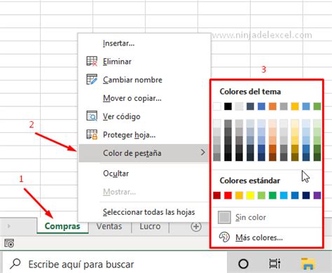 Cambiar El Color Y El Nombre De Las Pesta As En Excel Ninja Del Excel