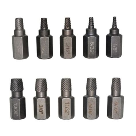 10pcs Damaged Screw Extractor Drill Bit Set Multi Spline Screw