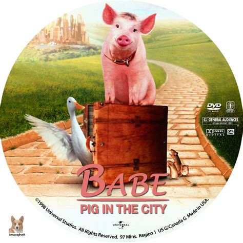 Babe 2 Pig In The City Dvd Label 1998 R1 Custom