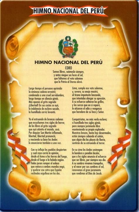 Himno Nacional Del Peru Completo Entretenimiento General Images