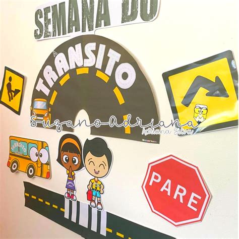 Kit Painel Semana do Trânsito 2 Loja atividades Suzano