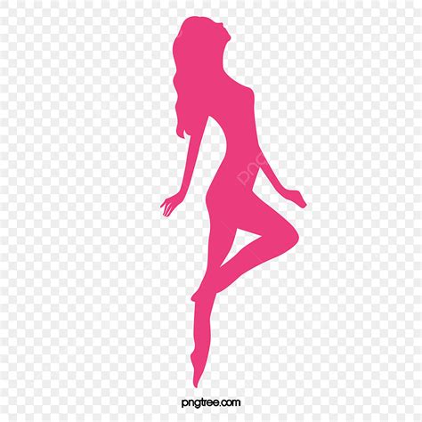 Pink Woman Silhouette