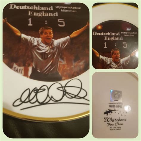 Lot Lot 116 Michael Owen Signed Plate From The 5 1 Win Against