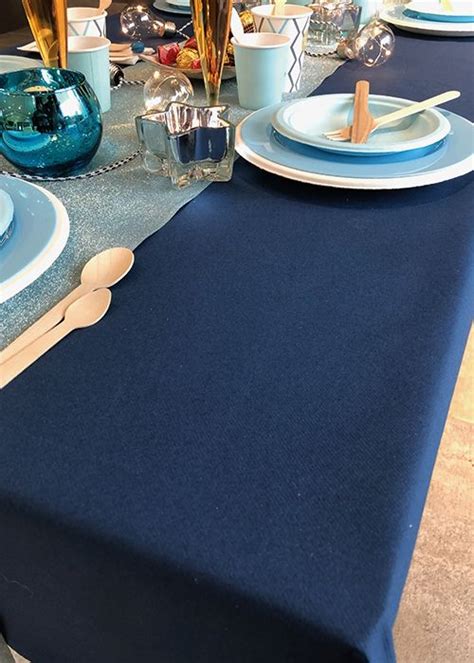 Nappe en non tissé bleu foncé 10 mètres Nappe bleue Nappe papier