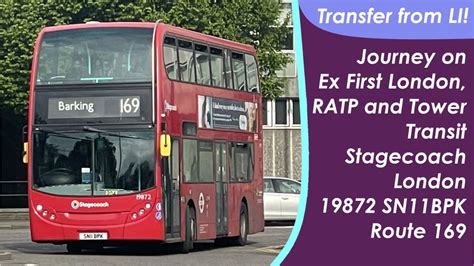 Journey On Ex First London And Tower Transit Stagecoach London Enviro