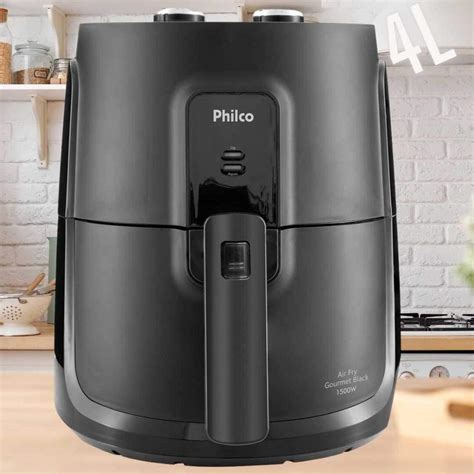 Fritadeira El Trica Sem Leo Air Fryer Philco Gourmet Black Pfr P