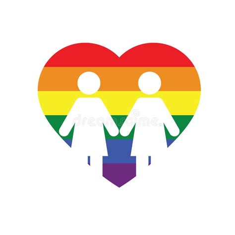 Gay Lgbt Heart Rainbow Pride Icon Hand Holding Lgbt Heart Stock Vector