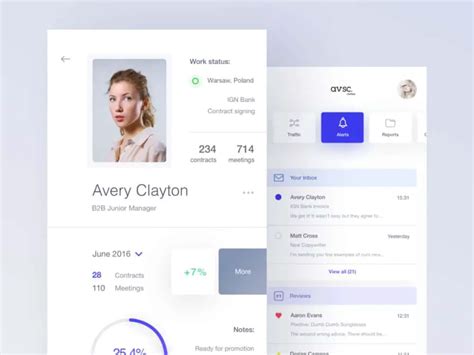 16 Unique Designs For Mobile Profile User Interfaces